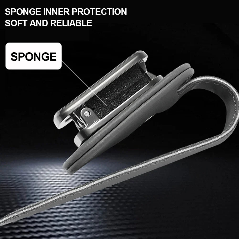 Car Eyeglass Storage Clip Card Ticket Holder Super Fiber Leather Sun Visor Sunglasses Holder Auto Interior Accessories
