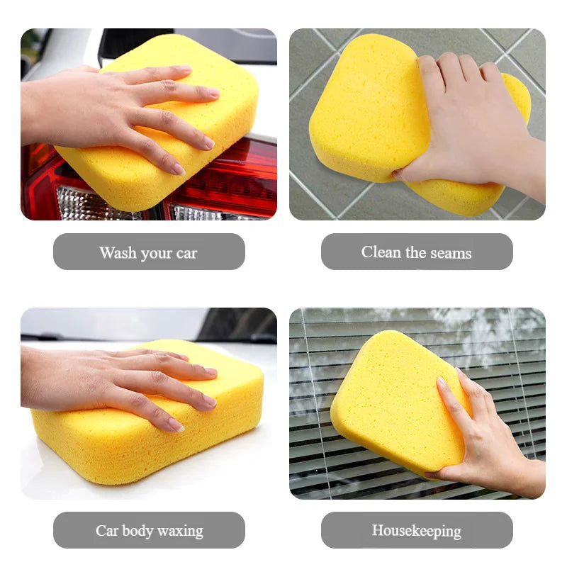 Large honeycomb structure car washing sponge high density foam suit for scratch free auto body cleaning task