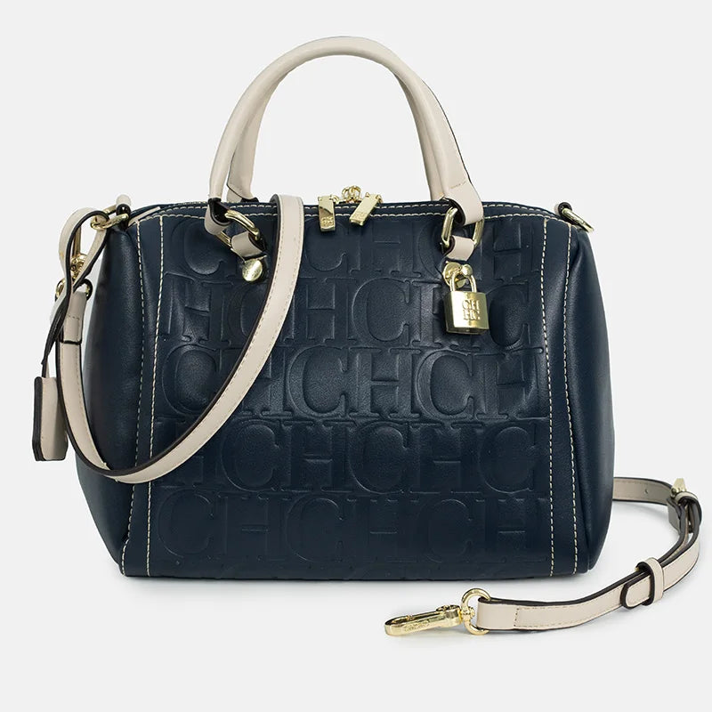 CH Women Handbag Embossed Leather Tote Bag Fashion Shoulder Bag Top Handle Purse Crossbody Bag Casual Work Travel Bag