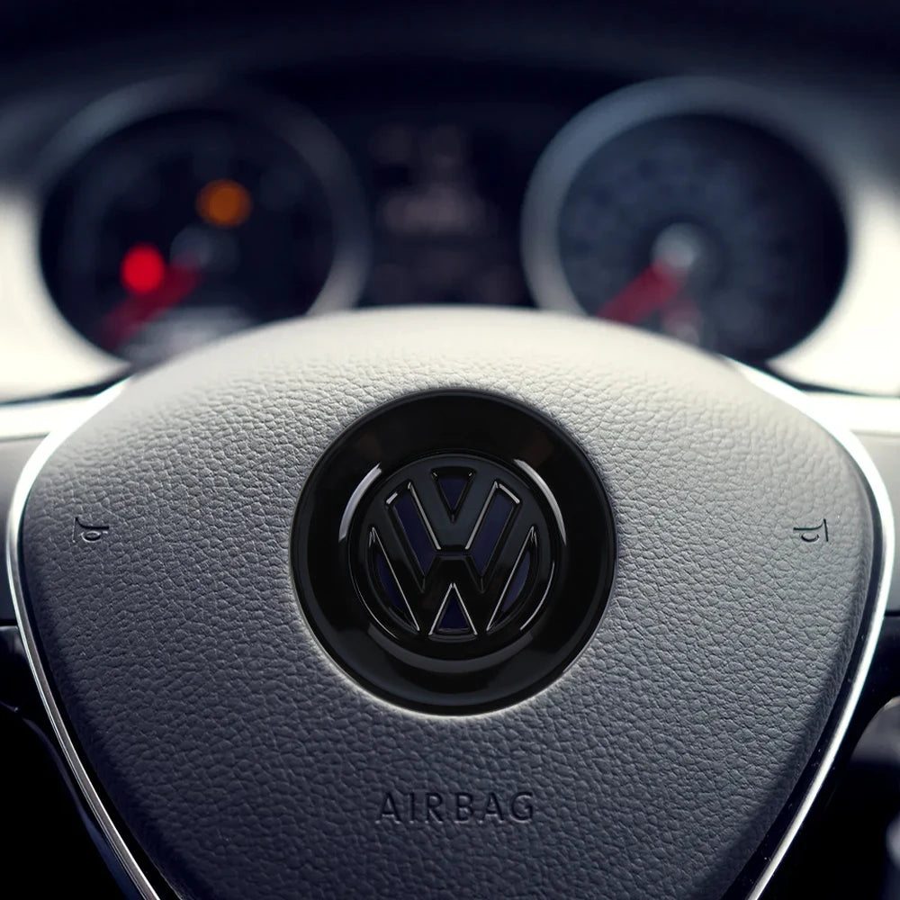 ABS Car Steering Wheel Emblem Badge Sticker for Volkswagen Polo Sharan Golf Scirocco Touran Touareg Tcross Tiguan B6 Accessories