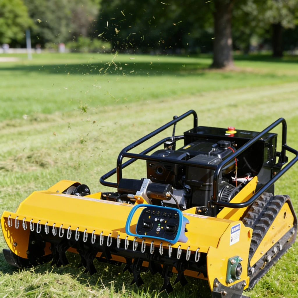 Customized Multi-Function Remote-Controlled Lawn Mower, Supporting Grass Cutting, Snow Shoveling, and Fallen Leaves Sweeping,