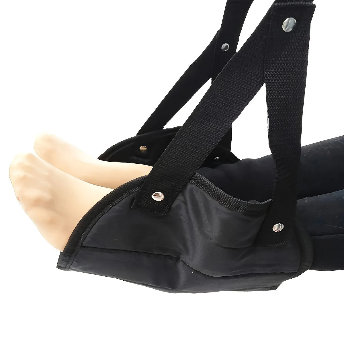 Airplane Footrest with Adjustable Strap, Portable Hammock Leg Rest, Perfect Travel Accessories