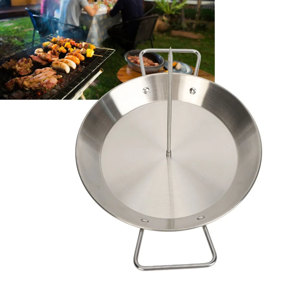 Stainless Steel Vertical Skewer Set Silver Round Pan Shawarma Spit Stand Detachable Spikes Polished Finish Al Pastor Skewer