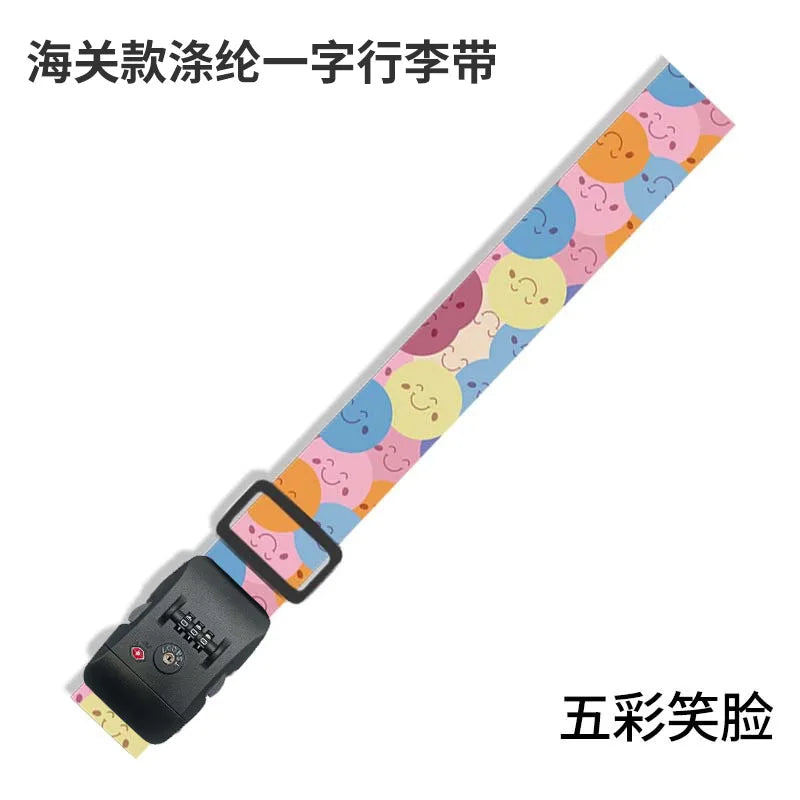 Luggage Straps for 22-28 inch Suitcases TSA Approved Combination Lock Adjustable Suitcase Packing Belt Abroad Binding Straps
