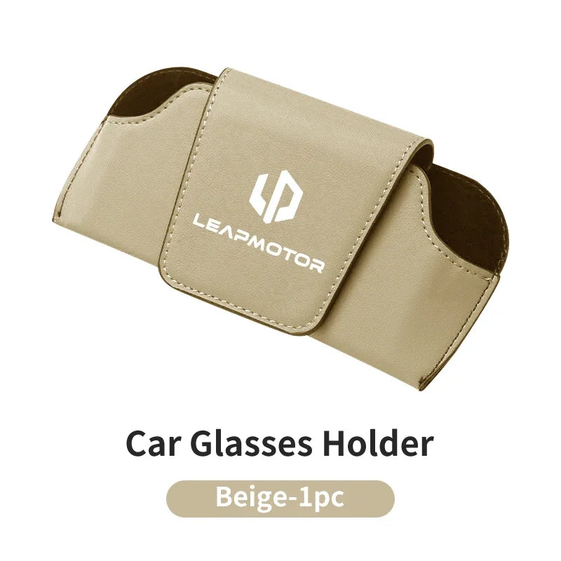 Car Sun Visor Glasses Case Sunglasses Holder Storage Box For Leapmotor C11 C10 B10 C16 C01 T03 Car Interior Accessories