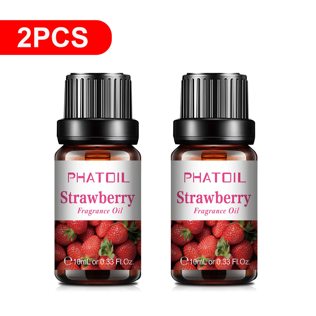 PHATOIL 1/2/6/10pcs 10ml Fruity Fragrance Oil For Aromatherapy Cherry Apple Strawberry Mango Coconut Lemon Fragrance Aroma Oils