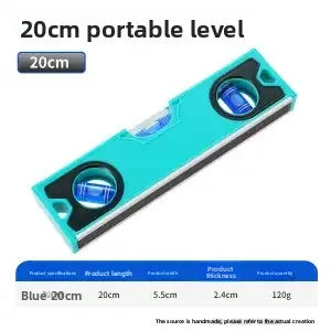 Mini Magnetic Spirit Level Portable High Precision Bubble Level Ruler, Small Balance Measuring Tool for Engineering Construction