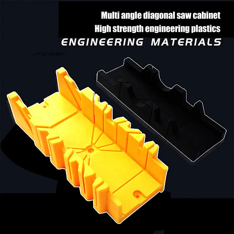 〔Sa〕1Pc 45/90 Degree Wood Cutting Clamping Miter Saw Box Woodworking Angle Cutting For Carpenter Gypsum Oblique Cutting Tool