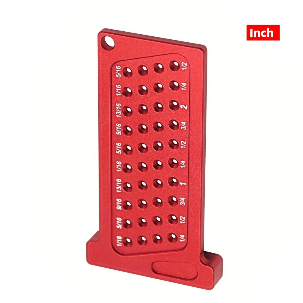 Woodworking Scribe Metric Inch T-Square Scribing Aluminum Alloy Pocket Ruler Hole Marking Gauge T-type Line Drawing DIY Tools