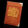 New British Copper Footed Passport Holder Leather Passport Cover Wallets Thin Metal Corner Passport Covers Travel Id Holder