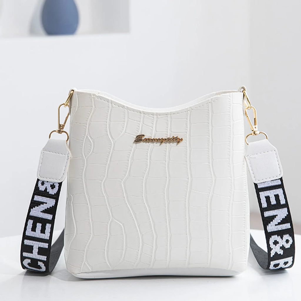 New Women'S Classic Shoulder Handbag Multi-Functional Fashion Crossbody Bag Wide Shoulder Strap Mini Pu Leather Mobile Wallet