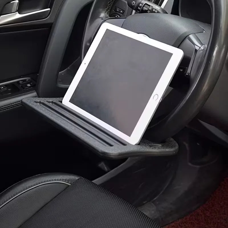 1Pc RVs Car Table Car Multi-Functional Dinner Plate Steering Wheel Rack Plastic Card Table Car Steering Wheel Dining Table Tray