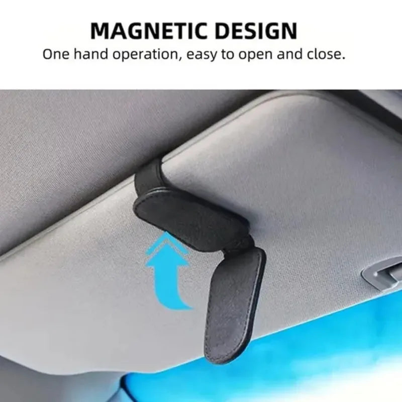 Car Sun Visor Glasses Case Holder Sunglasses Clip Ticket Card Clip Multifunction Portable Clip Auto Interior Accessories