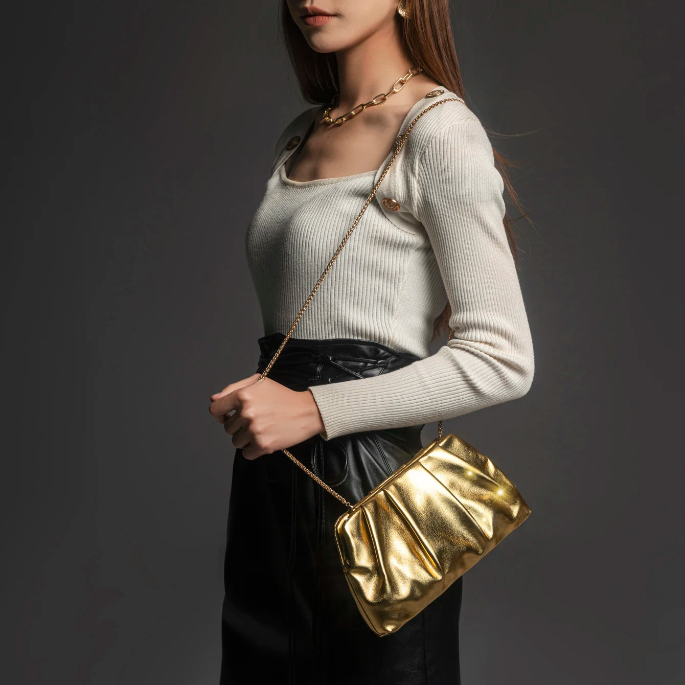 Designer Purses and handbag Golden Shoulder Bag Purse women's bag Wedding Evening Clutch Bag party bag