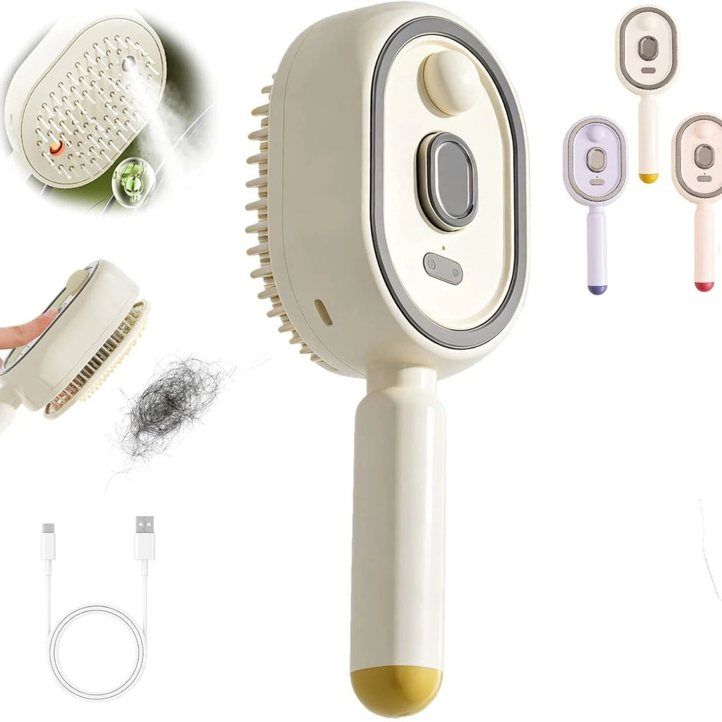 Electric Steam Hair Brush Comb & Mist Function Simultaneously Stronger Ion Technology Less Breakage No Residue for Beautiful Hai