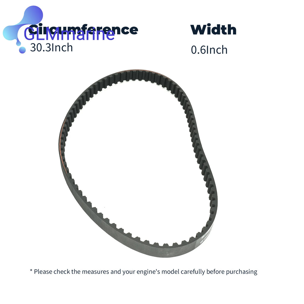 8M0151040 Timing Belt Compatible with Mercury Mariner 25 30 40 50 60 HP EFI Outboard Engines Replacement 8M0065179 831294