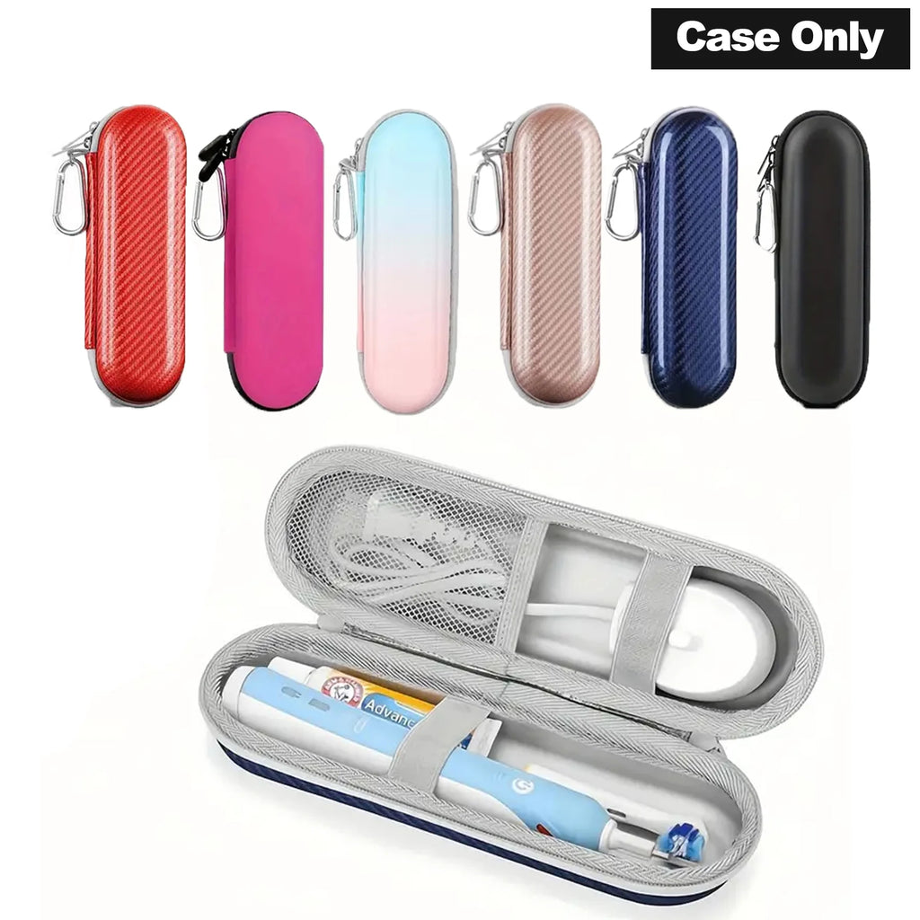 1pcs Electric Toothbrush Travel Case for Oral-B Pro/iO, Philips Sonicare, Oral B Toothbrush Case for Brush Heads & Accessories