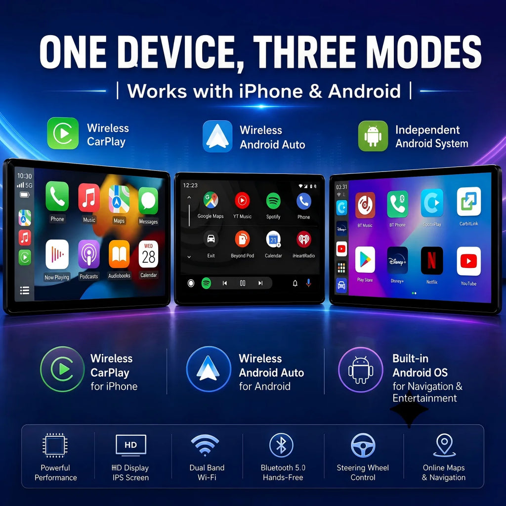 Android15 Car Smart AI Box Built in Google Play Store Support Netflix IPTV Plug& Play For Kia VW Fits OEM Wired CarPlay Vehicles