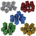 50PCS/Set Acrylic Dice Set D6 Carved Pattern Polyhedron Dice 6-sides Game Dice for RPG Dungeons and Dragons Board Game