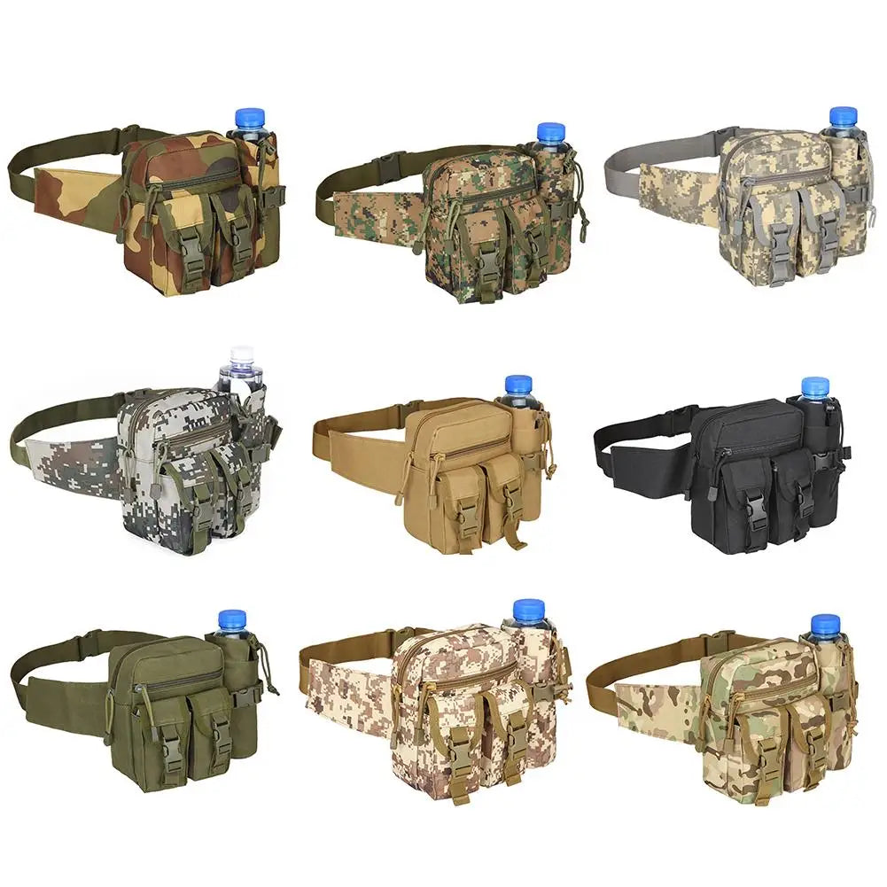 New Tactical Waist Bag Waterproof Nylon Men Fanny Pack Hiking Outdoor Camping Shoulder Bum Belt Sport Chest Bags 2025