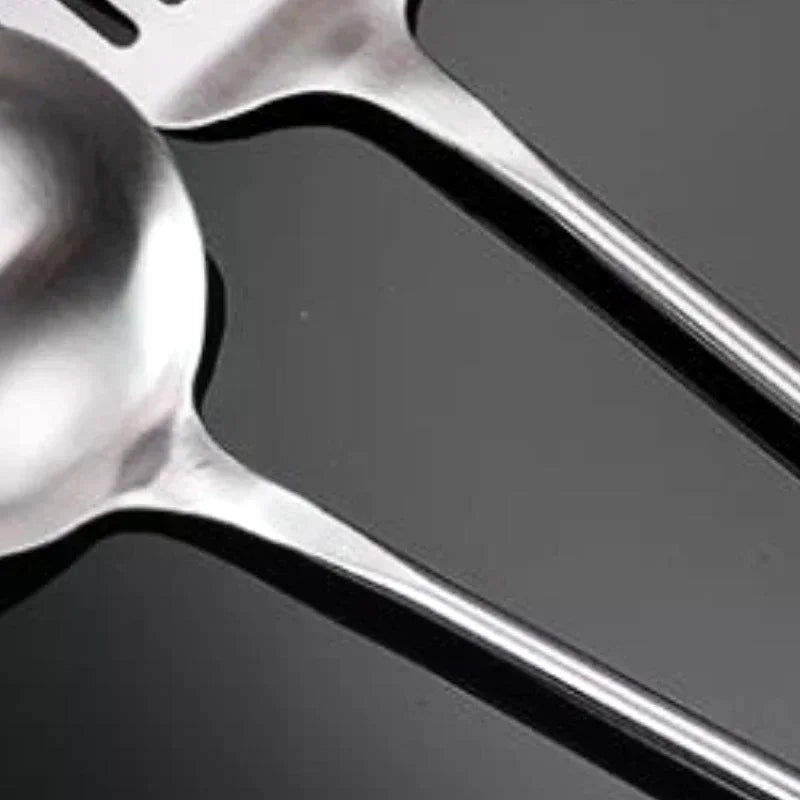 1Pcs Stainless Steel Turner With Wooden Handle Heat-Resistant Long Handle Soup Ladle Spatula Kitchen Cooking Utensils