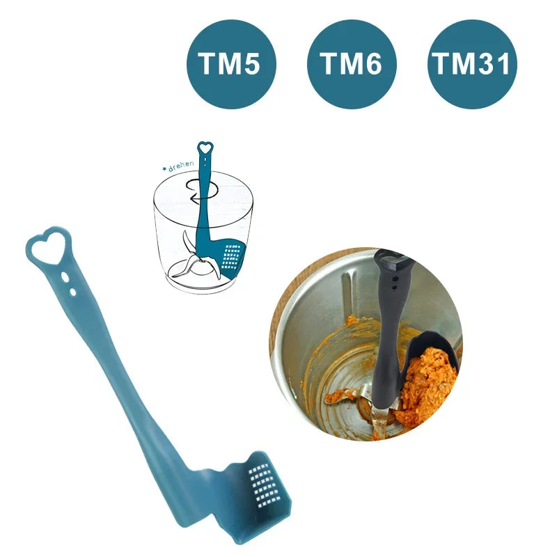 Suitable for Thermomix TM5 TM6 TM7 TM21 TM31 Food Scraper Replacement Parts, Mixing Bowl, Food Extraction Spoon