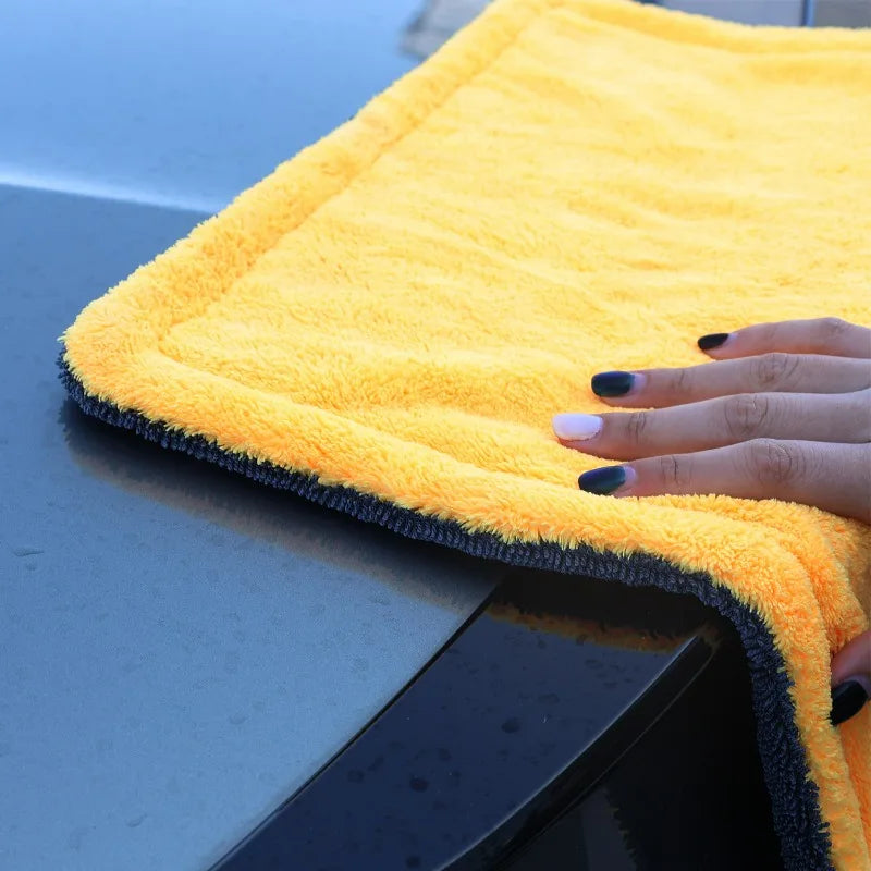 Microfiber Car Wash Towel Ultra Soft Dual Sided Super Absorbent Drying Cloth for Scratch-Free Detailing and Glass Cleaning Tool