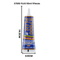 E7000 PLUS Multi-Purpose Glue - Strong Flexible Bond for Fabric, Leather, Metal, Plastic, Wood, Jewelry DIY & Repairs