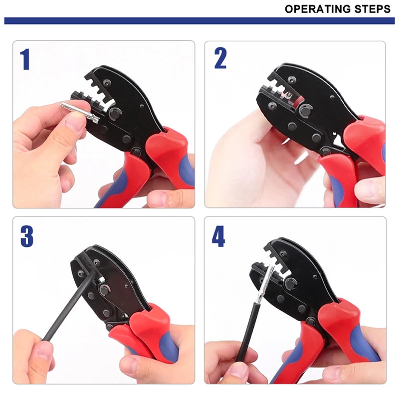 Solar Crimping Tool LY-2546B Pliers MC2.5/4/6mm² 14-10AWG PV Connector Cable Pressing 9 Inch Pliers Ratchet Solar Crimper YEFYM