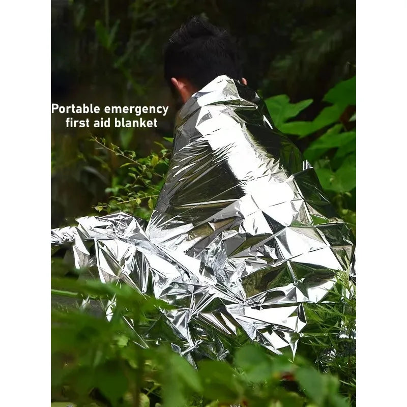 1/4pcs Emergency Mylar Thermal Blanket Foil Space Blanket Designed for NASA Body Warmer Outdoor First Aid Camping Hiking Travel