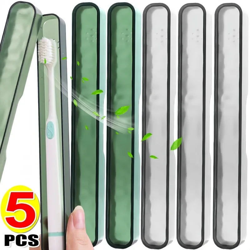 5/1PCS Portable Travel Toothbrush Box Dust-proof Case Storage Holder Tooth Brushes Protector Cover Camping Bathroom Accessories