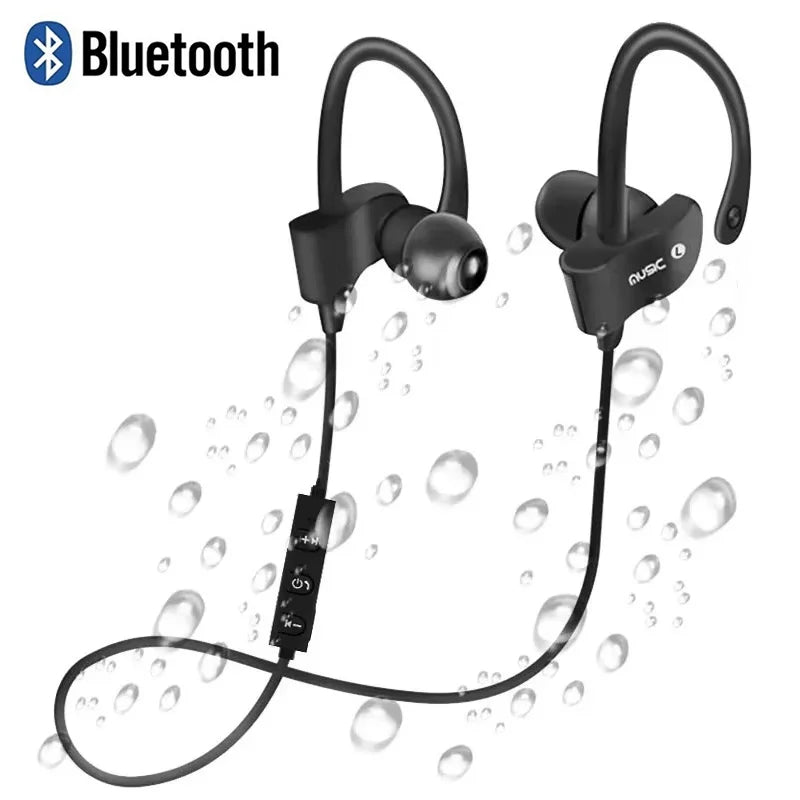 Bluetooth 4.1 Wireless Earphones Sports Music Headset Ear-Hook Waterproof Earbuds Neckband Headphone With Mic For iPhone Xiaomi