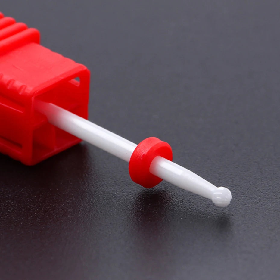 Promotion F Ball Cuticle Clean Bit White Ceramic Nail Drill Bit Art Salon Electric Drill Ceramic Nail Drill Bit For Nail