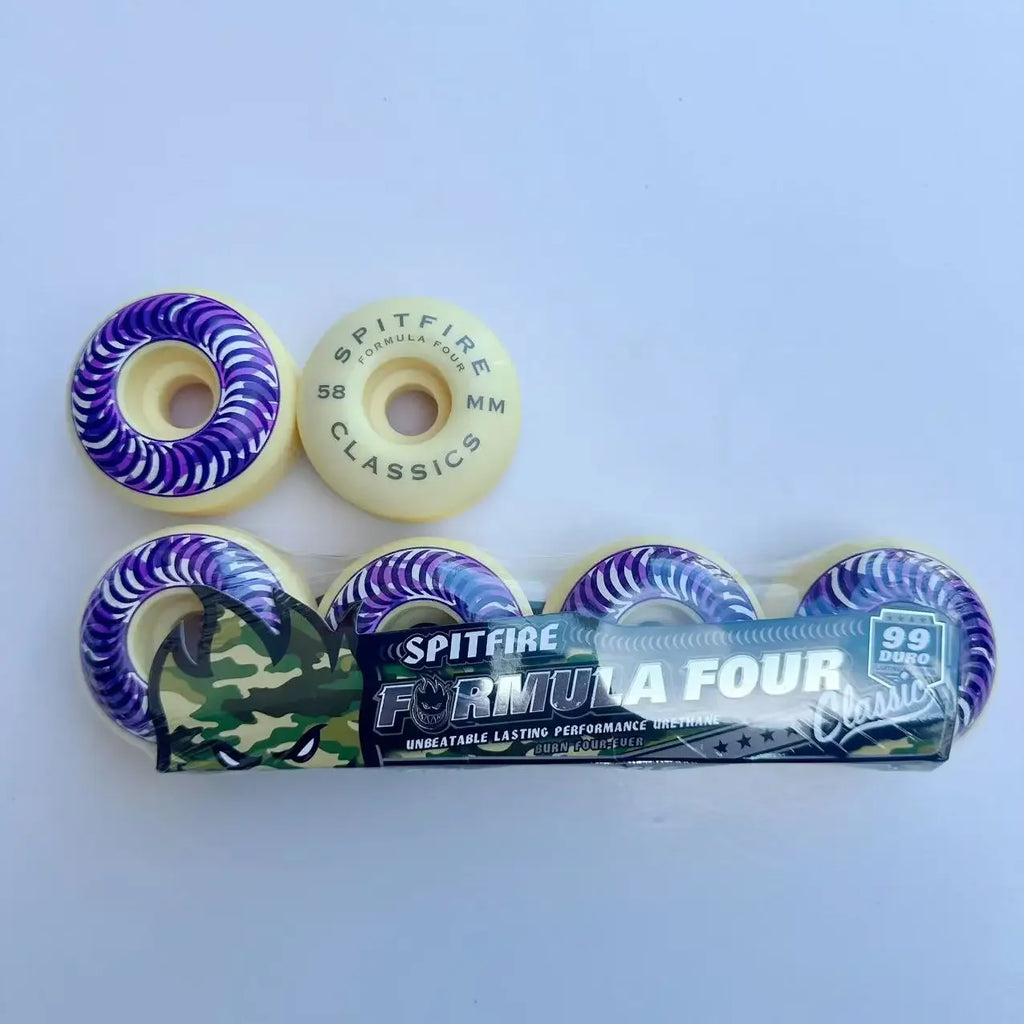 Spitfire Wheels Imported Genuine Spitfire 52mm 101duro 53mm 54mm 56mm 99duro 80HD Skateboard Wheel for Skateboard