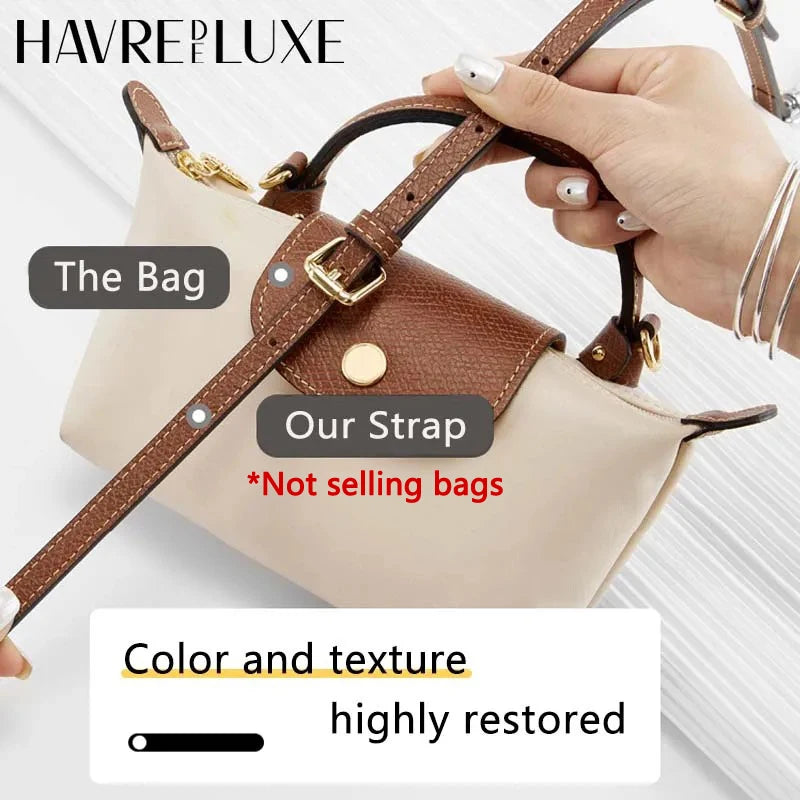 Mini Bags Leather Shoulder Strap Fit For Longchamp Mini Pouch Adjustable Crossbody Small Bag Accessories