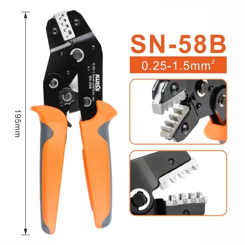 SN-58B EDM mini Multi-function Crimping pliers set dupont crimp tool clamp terminals kit incloude SN-28B and SN-48B function