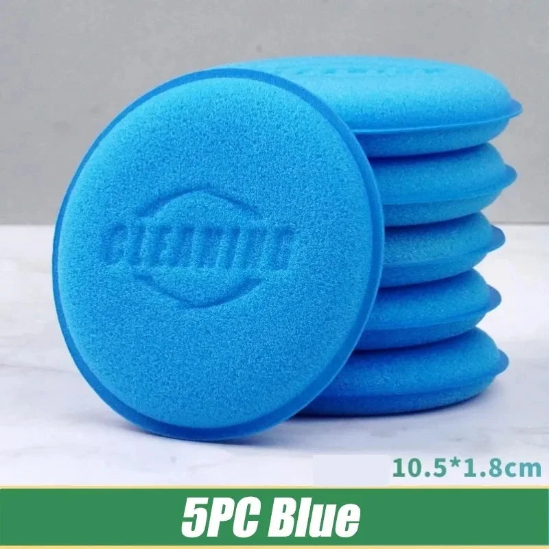 5/15pcs Car Detailing Sponge High Density Foam Applicator Pad Round Polishing Wiping Cleaning Tool For Auto Car Wash Supplies