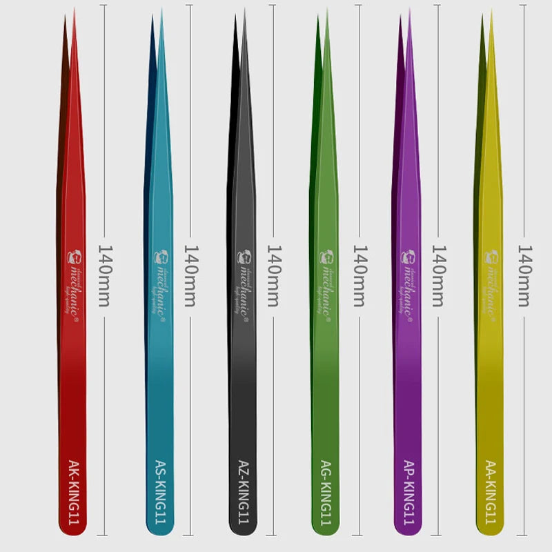 MECHANIC Tweezers Non-magnetic Stainless Steel Ultra Fine High Tenacity Durable Forceps For Phone SMD PCB BGA Motherboard Repair