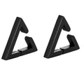 2PC Punk Stainless Steel Non-Piercing Triangle Earring Clip False Triangle Ear Hoops Hip Hop Ear Accessories for Men and Women