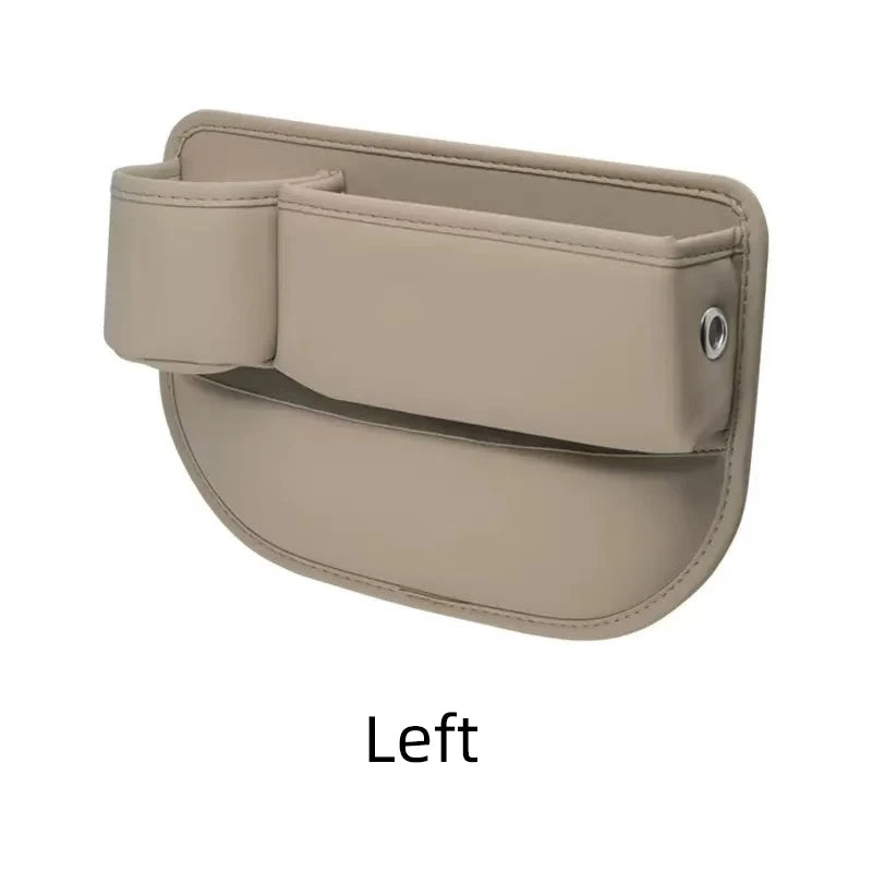 Universal Car Seat Gap Organizer Storage Box Multifunction Leather Crevice Side Storage Pocket Wallet Keys Card with Cup Holder
