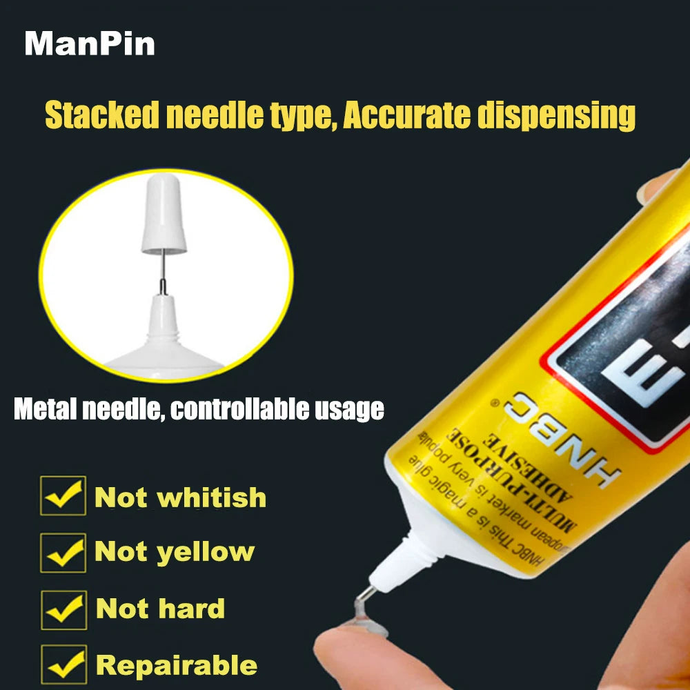 E800 Glue Adhesive Phone Screen Back Cover Middle Frame Warped Edge DIY Handicrafts Metal Paste Screwdriver Crowbar Repair Tool