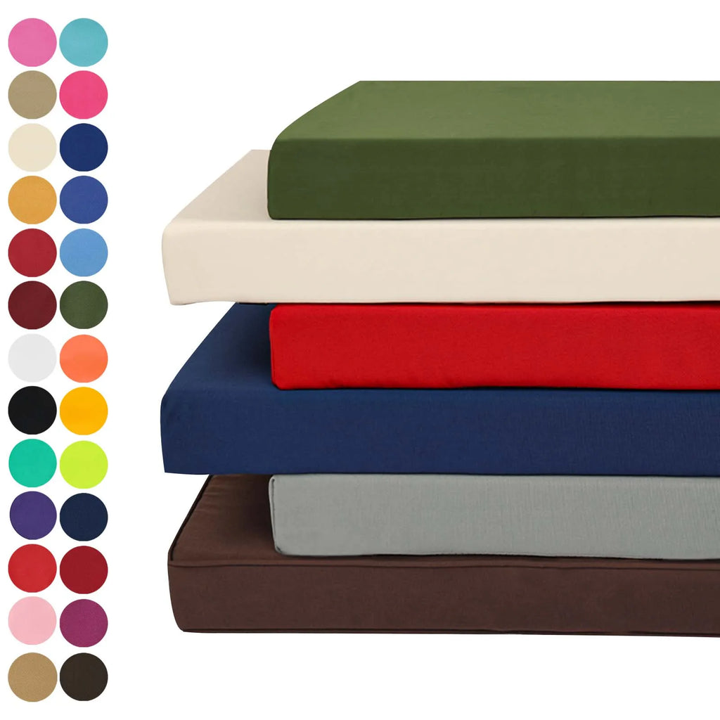 Custom Waterproof Fabric Seat & Back Cushions - UV-Resistant, Quick-Dry - for Patio Furniture, Garden Benches, Poolside Loungers