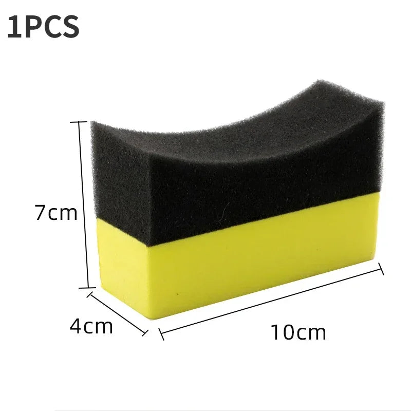 Large Cross Cut Durable Soft Foam Grid Sponge Tire Wash Detailing Applicator Sponge Pads Tire Wash Wipe Tool Car Cleaning Brush