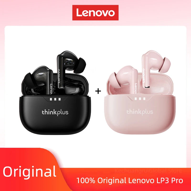 10pcs Lenovo LP3 Pro Wholesale 2pcs Original LP3 Pro Wireless Bluetooth Headphones HiFi Stereo Earbuds Noise Reduction With Mic