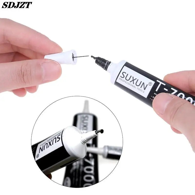 1pc T-7000 Black Body Rubber Super Sealant Mobile Phone Touch Screen Repa Epoxy Resin T7000 Super Black 15ml Liquid Glue