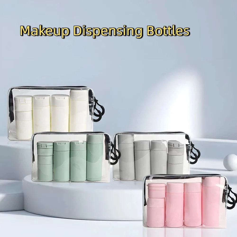 Portable Makeup Dispensing Bottles Empty Bottles Nordic Style Travel Bottles Set Leak Proof Refillable Cosmetic Containers