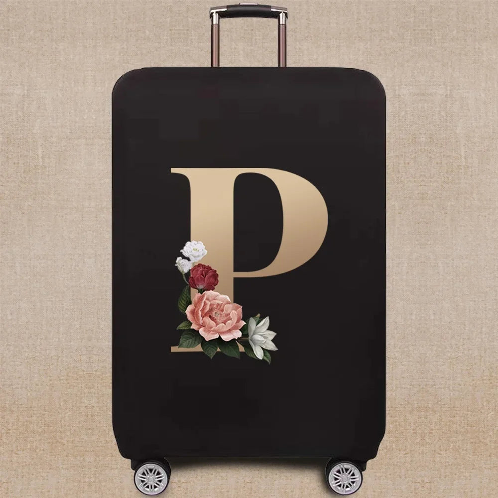 Luggage Covers 18-32 Protector Travel Luggage Suitcase Protective Cover gold letter series Stretch Dust Cover Travel Accessories