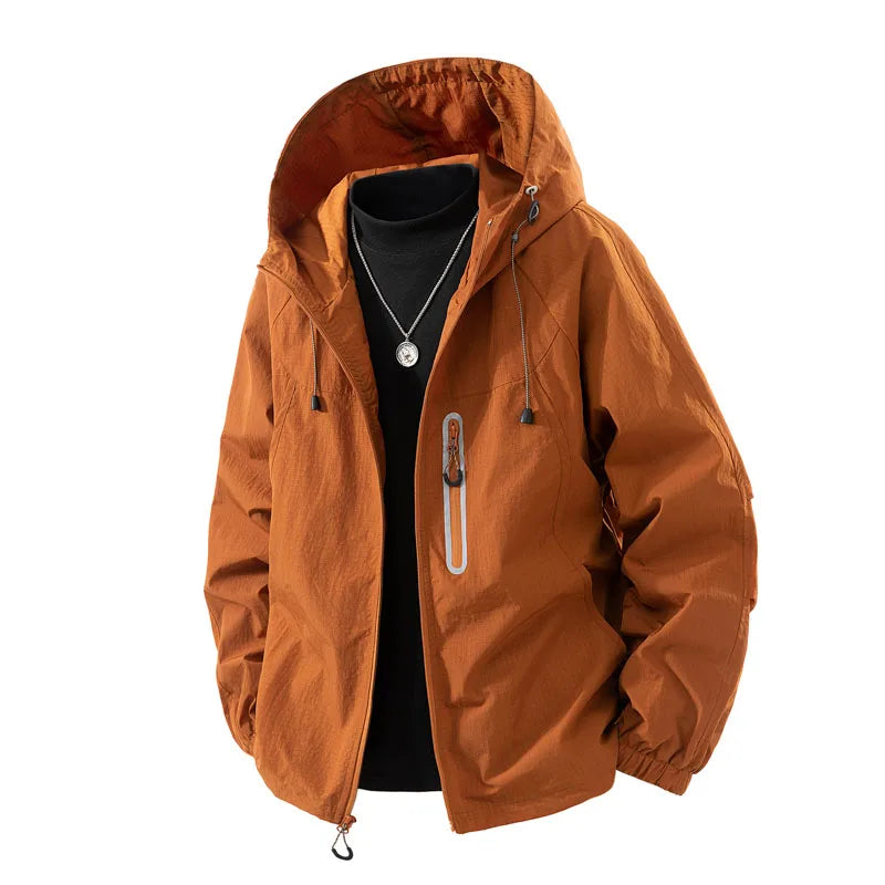 Hiking Jacket Lightweight Windproof Waterproof Outdoor Hiking Mountaineering Jacket Men Reflective Hooded Coats Women Autumn