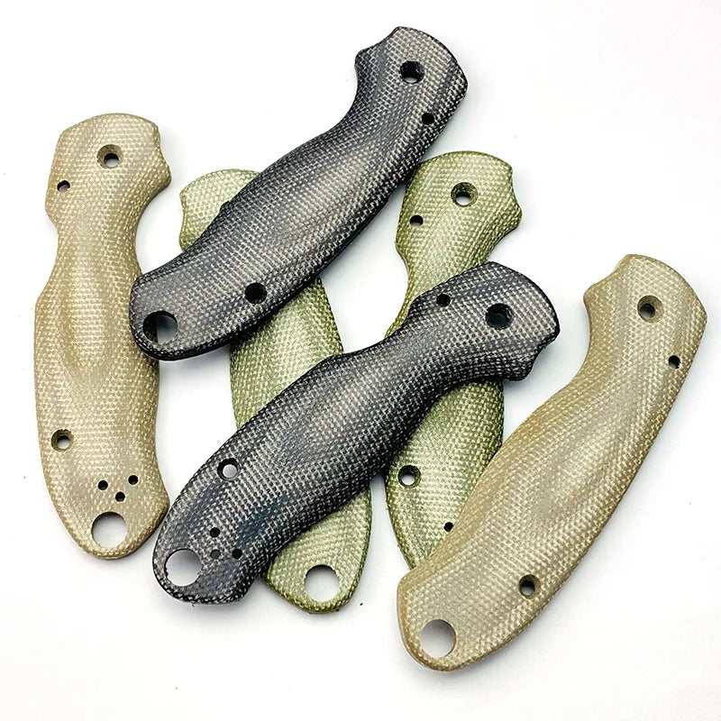 3 Colors Knife Micarta Handle Scales Patches For Spyderco Para3 C223 Paramilitary3 Grip Replace Make Accessories Part