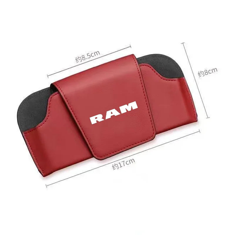 Car Sun Visor Leather Auto Sunglasses Clip Glasses Holder case Storage for RAM 1500 TRX 2500 3500 Rampage 1200 700 ProMaster EV